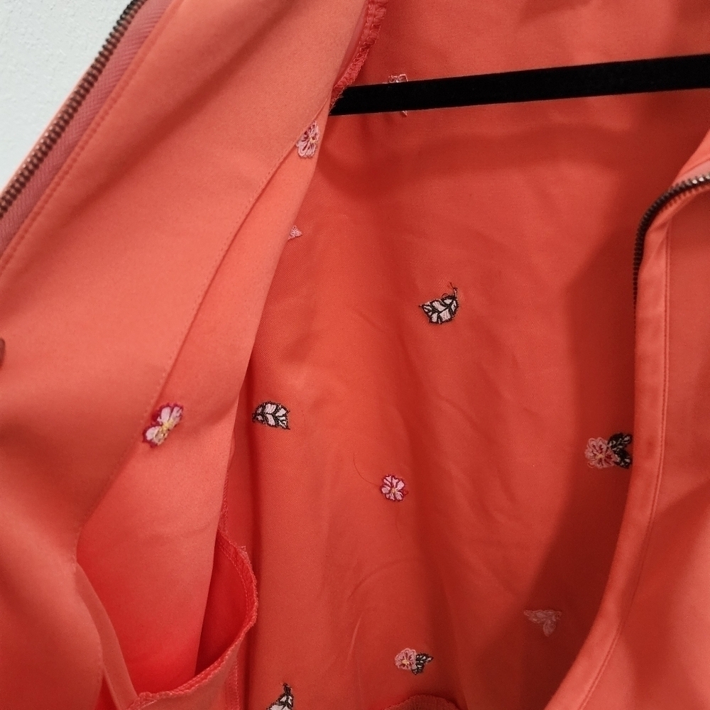 Koret Jacket Women Medium Zip Floral Coral Peach. - Picture 12 of 14